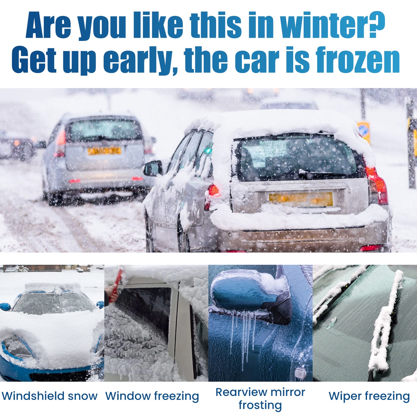 Clearing Rain water and Melting Snow Remover Quick Melting Snow Remover For Car Glass In Winter Front Windshield And Window Snow Preventer