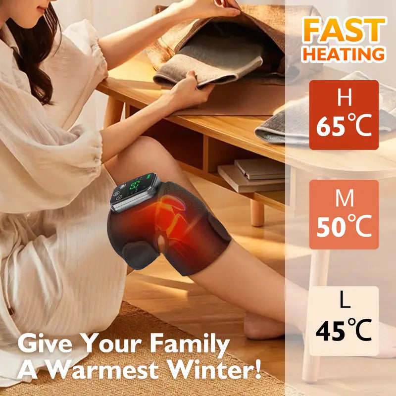 Cordless Knee & Shoulder Massager with Soothing Heat Therapy-3