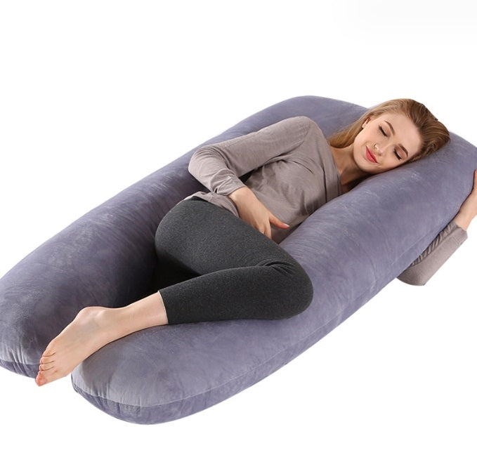 Highy quality multifunctional U shaped waist support side sleeping pillow for pregnant women pure cotton nursing pillow