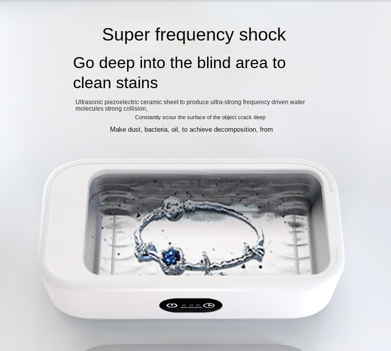 Ultrasonic cleaning machine for contact lenses, jewelry, dentures, and small household and glasses cleaning machine
