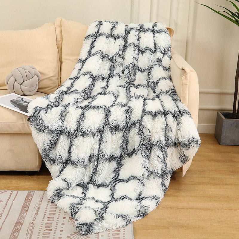 Photography Props, Small Rainbow Blankets, Nordic Style Office Lazybones, Nap Blankets, Tie Dyed Sofa Blankets, Plush Blankets