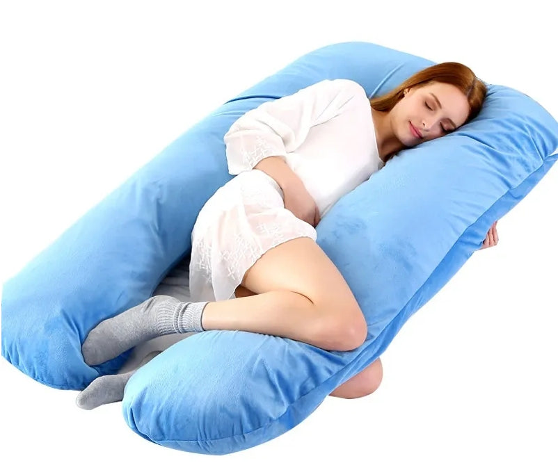 Highy quality multifunctional U shaped waist support side sleeping pillow for pregnant women pure cotton nursing pillow