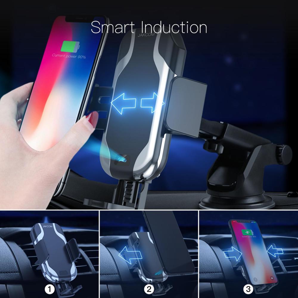 For busy moms and dads , JAKCOM CH2 Smart Wireless Car Charger Holder Hot Sale in Holders As Qi Fast Charging with LED Indicator Holder Accessories