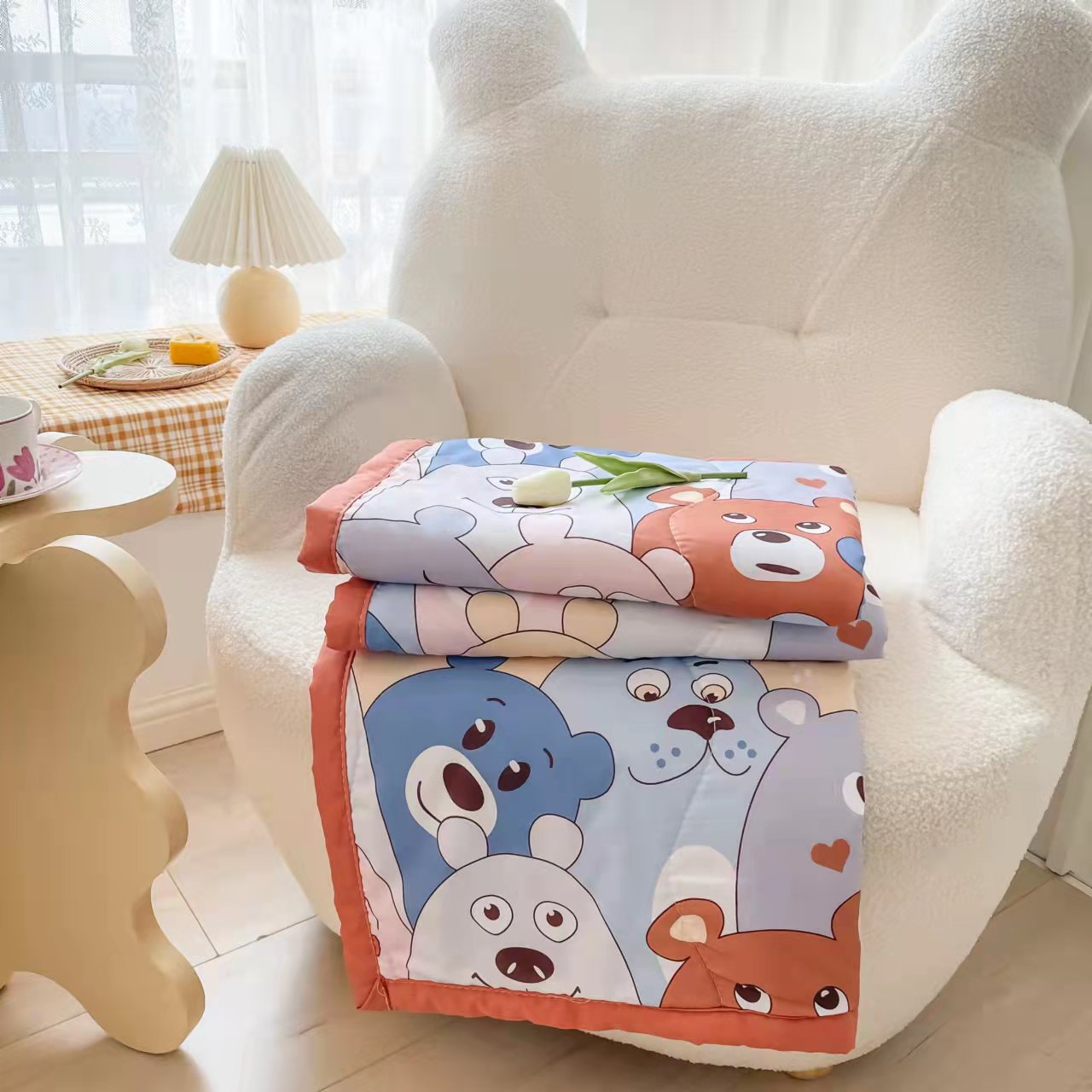 Children's Summer Cool Is The Baby's Nap The Air Conditioner Is The Kindergarten Blanket The Summer Thin Quilt