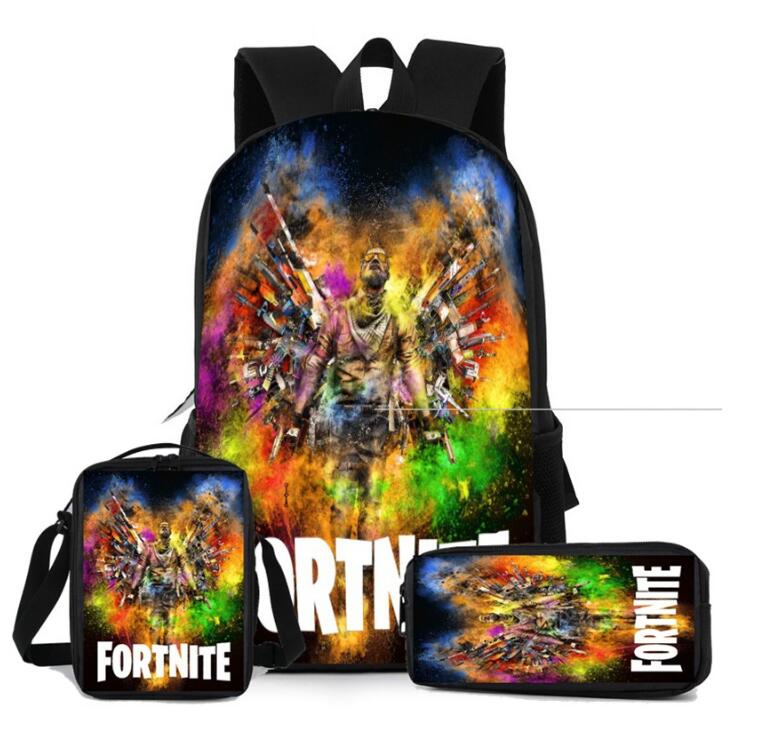 حقائب فورتنايت مدرسية للأولاد مكونة من 3 قطع
