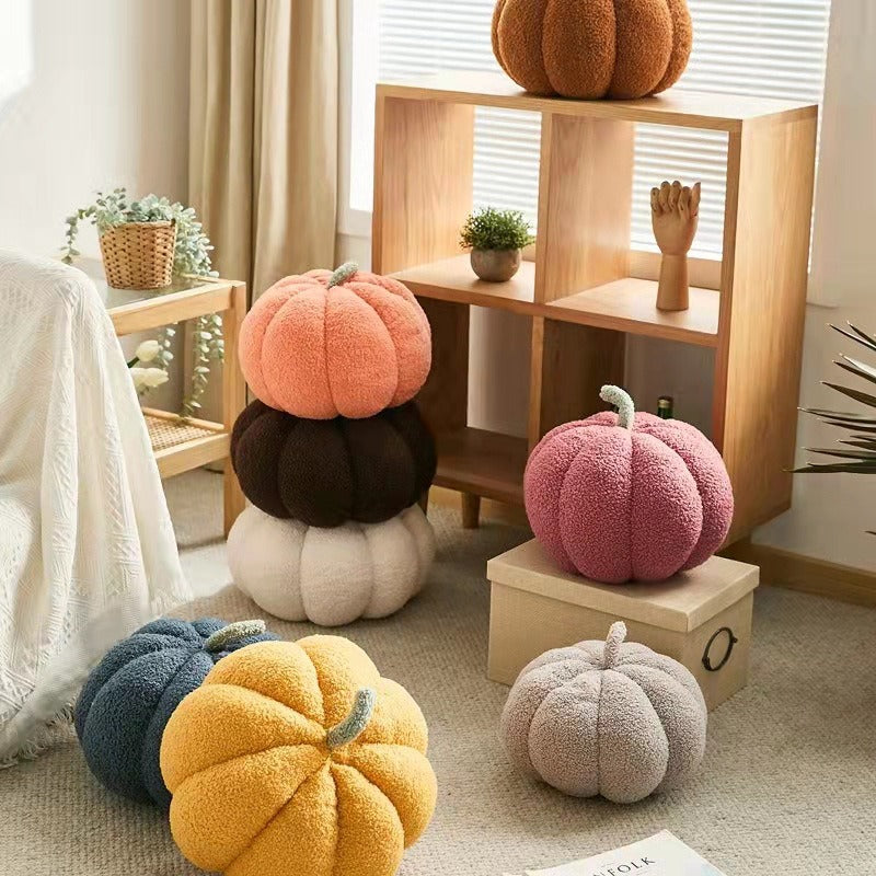 Cute Pumpkin Throw Pillow, Minimal Ins Style Sofa Cushion Living Room Bedhead Cushion Office Plush Cushion