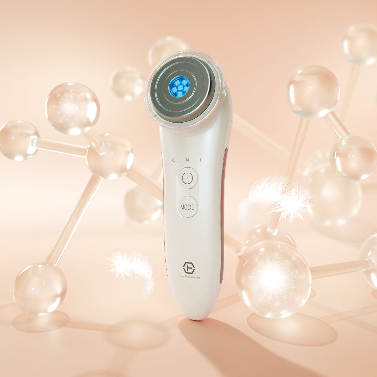 أداة استيراد Essence أداة تجميل الوجه المنزلية أداة تدليك الوجه شد البشرة بالضوء الأحمر والأزرق أداة تجميل لتجديد البشرة