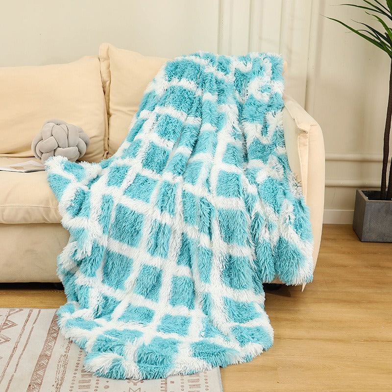 Photography Props, Small Rainbow Blankets, Nordic Style Office Lazybones, Nap Blankets, Tie Dyed Sofa Blankets, Plush Blankets