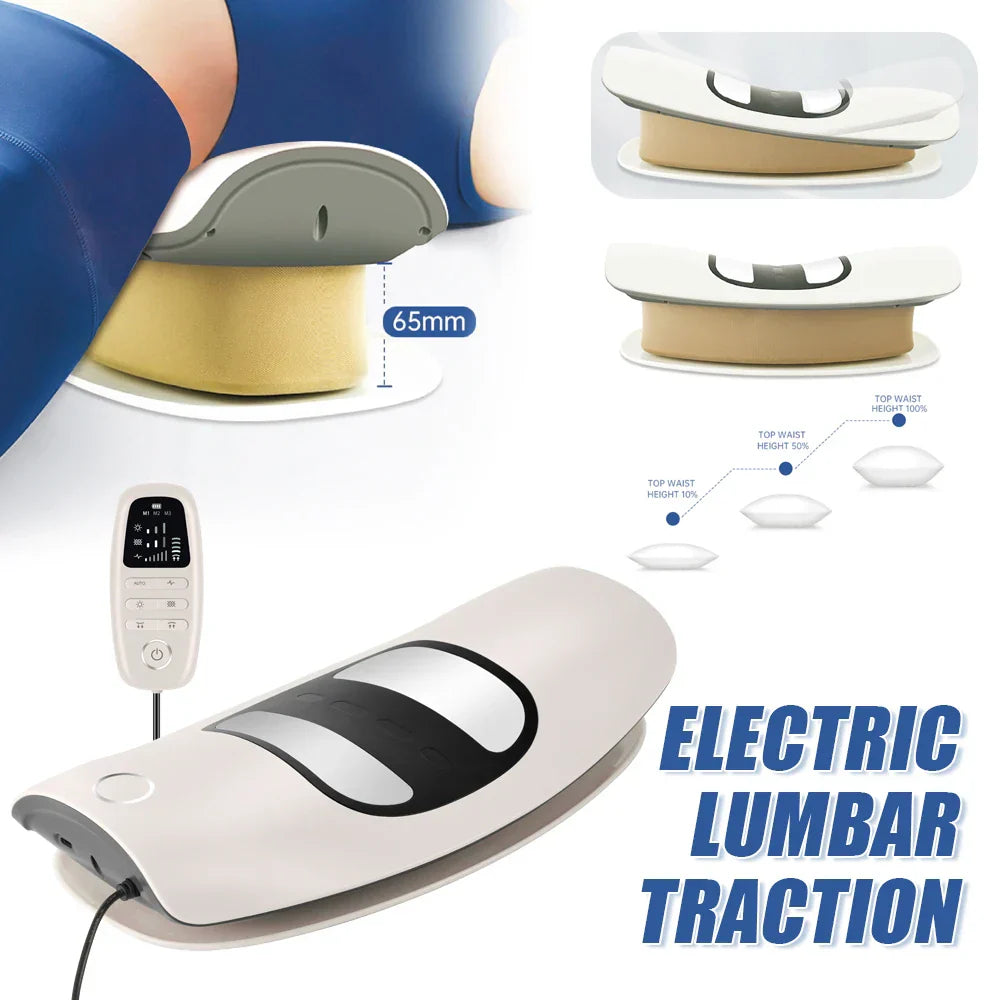 Electric Lumbar Traction Massager Back And Waist Spine Support White-2