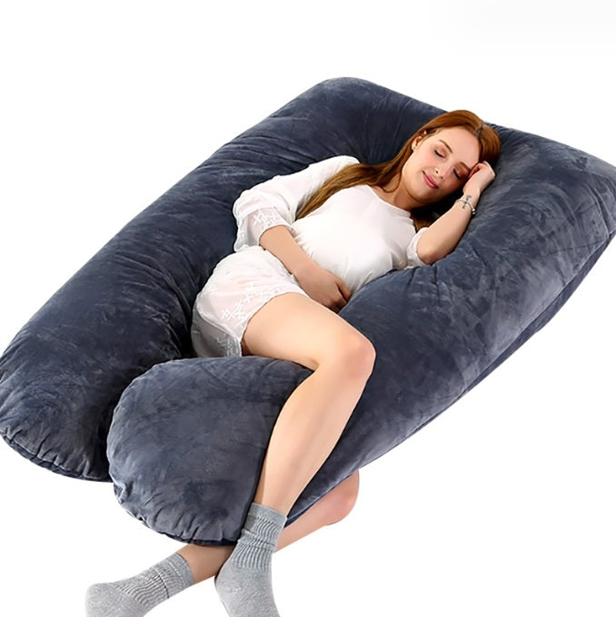 Highy quality multifunctional U shaped waist support side sleeping pillow for pregnant women pure cotton nursing pillow
