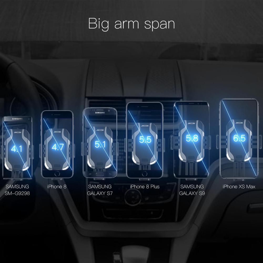 For busy moms and dads , JAKCOM CH2 Smart Wireless Car Charger Holder Hot Sale in Holders As Qi Fast Charging with LED Indicator Holder Accessories