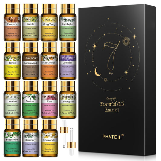 Premium Essential Oils Set for Diffuser (15pcs x 5ml)-0
