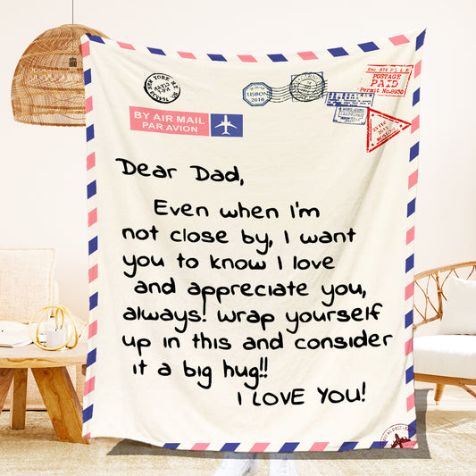 Mother's , Father's Day Hot Sale Envelope Blanket Home Letter Letter Warm Flannel Message Letter Cover Blanket