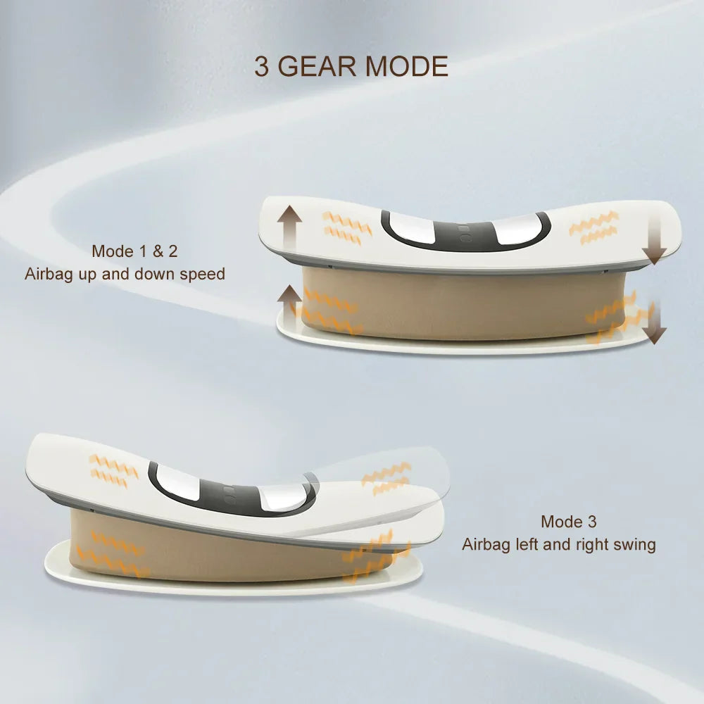 Electric Lumbar Traction Massager Back And Waist Spine Support White-4