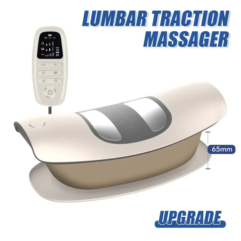Electric Lumbar Traction Massager Back And Waist Spine Support White-1