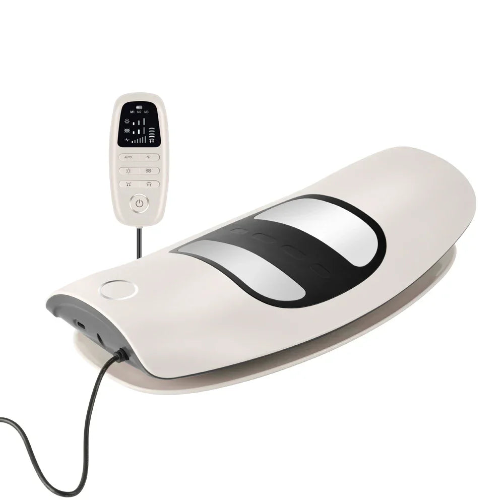 Electric Lumbar Traction Massager Back And Waist Spine Support White-0