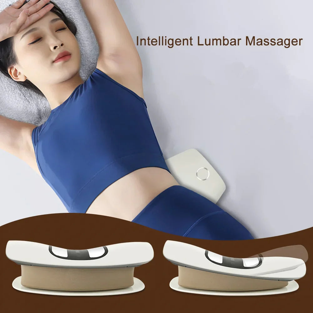 Electric Lumbar Traction Massager Back And Waist Spine Support White-3